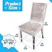 Remagr 8 Pcs Plastic Dining Chair Covers Protectors Clear Protector Waterproof Seat Cover, Fit W/21 x D/20 Inch