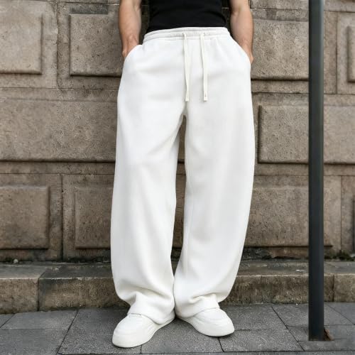 Wide Leg Sweatpants Men Baggy Straight Workout Jogger With Pockets - image 6