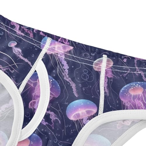 Wusikd Jellyfish Glowing Boys' Underwear Cotton Boys Briefs Soft Toddler Underwear 2T4