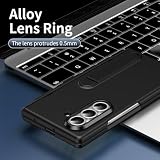 Etui do Galaxy Z Fold 6 ze stojakiem, osłona ekranu przedniego, gniazdo S Pen, ochrona zawiasów, etui na telefon Samsung Galaxy Z Fold6 z rysikiem - czarne