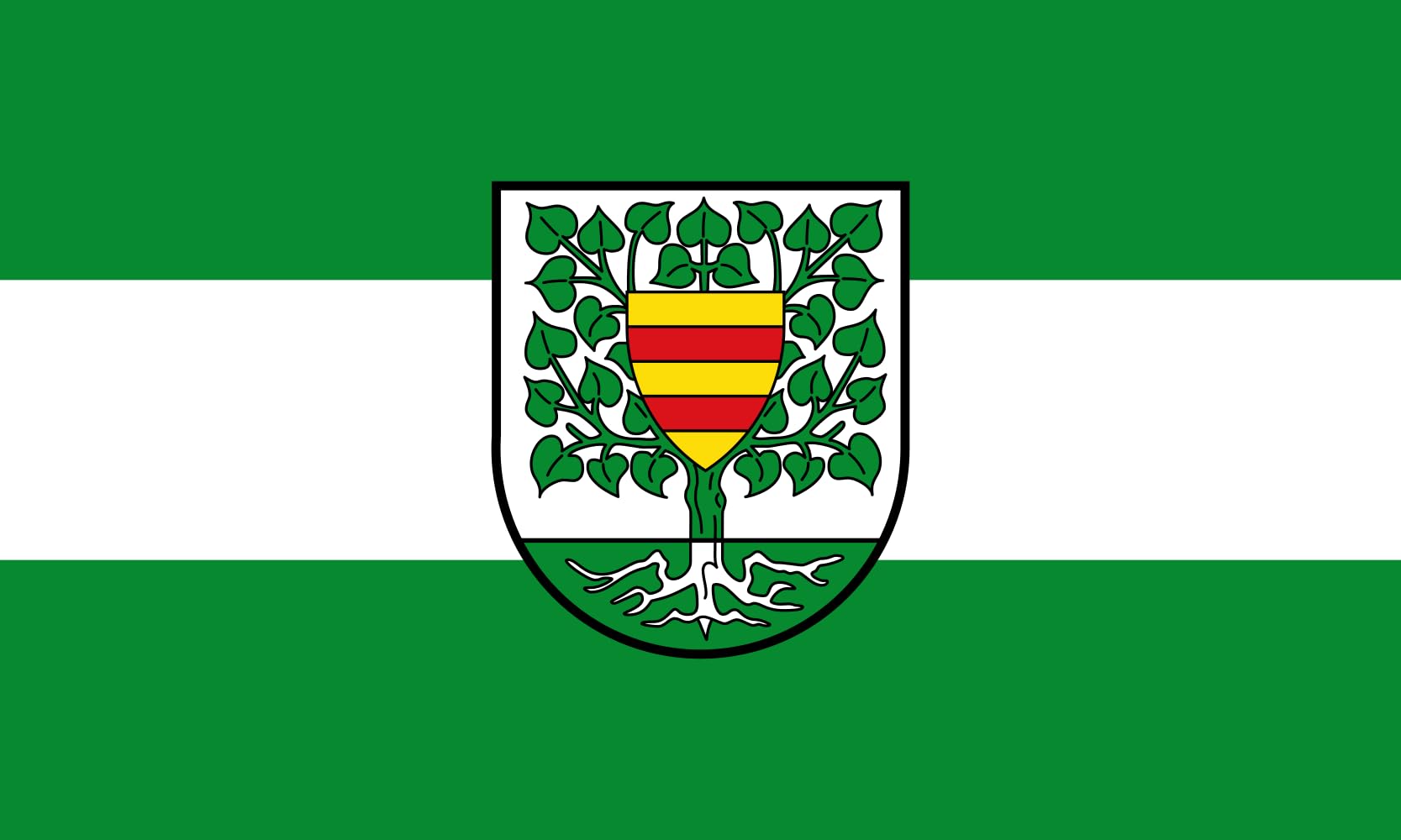 Drapeau Lindern Oldb officiel de la municipalité d'Oldenburg grand format