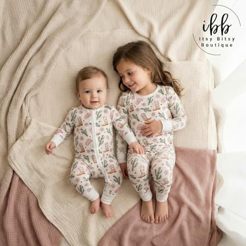 Image of ITSY BITSY BOUTIQUE Viscose Bamboo Baby Pajamas - Boys and Girls Footie Sleeper Convertible 2-Way Zipper Sleeper