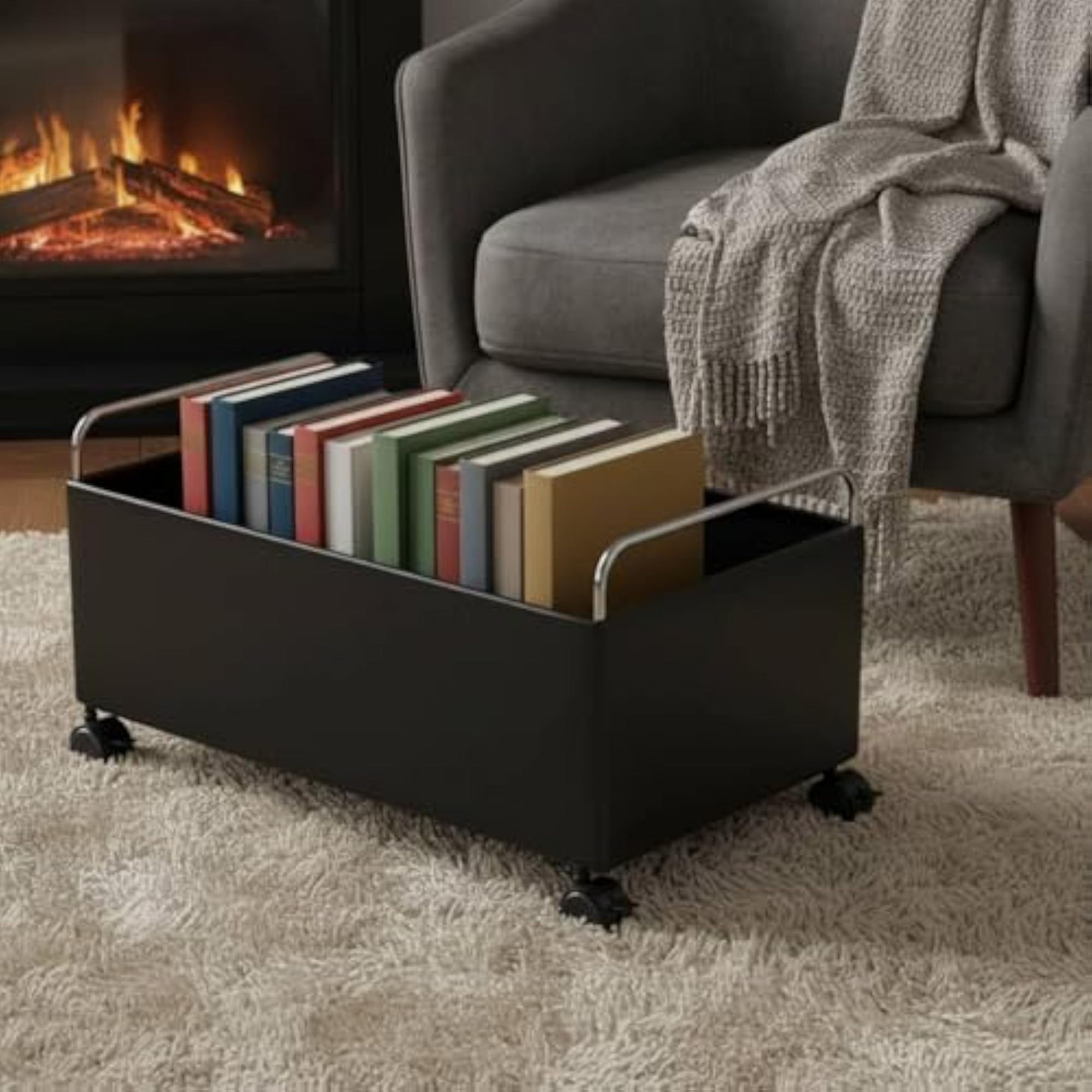 Space Saving Under Desk Organizer, Versatile Storage Cart