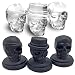 Kidac Skull Ice Cube Mold Creative 3D Skull Mold Food-Grade Flexible Silicone Skull Ice Cube Tray for Chilling Drinks BPA Free (Set of 3 Different Skull Molds)