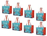 Earthwise Reusable Grocery Bag Set Made from 90% Recycled Ocean Bound Plastics Eco Friendly Heavy...