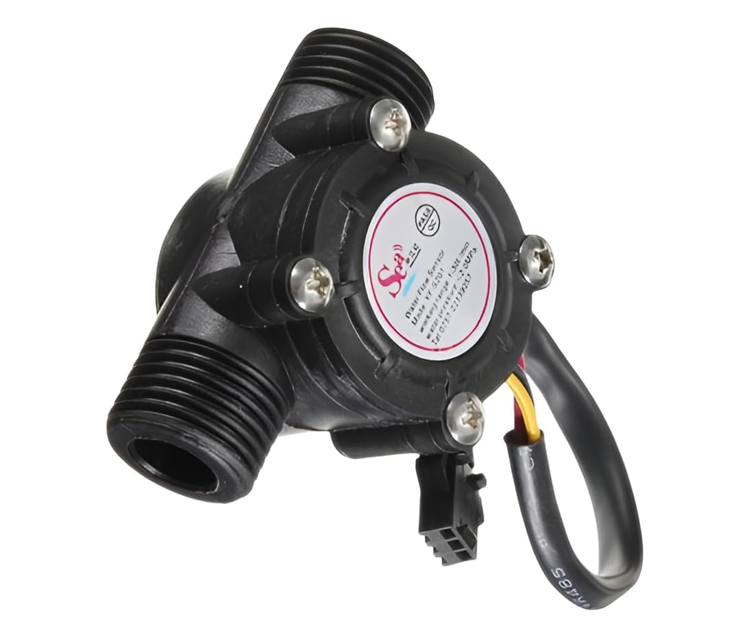 YF-S201 1/2'' Water Flow Hall Sensor Control Switch Fluid Flow Meter Flowmeter Counter 1-30L/min (Black)-picture-28