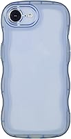 Vista 55 de Funda transparente compatible con iPhone 6S Plus/6 Plus, lindo marco ondulado de color liso, silicona suave, antiarañazos, a prueba de golpes, funda