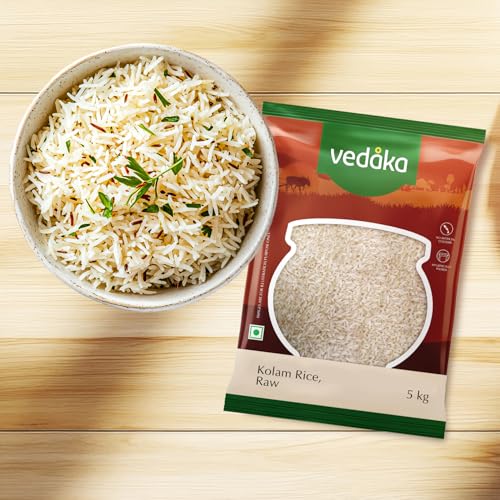 Image of Amazon Brand - Vedaka Kolam Rice | Raw | 5 Kg