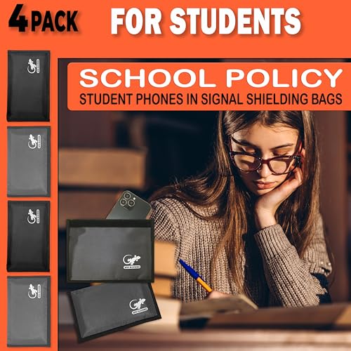 Image of Two Faraday Bags Anti-Tracking GPS RFID Signal Blocker Wallet Shielding Pouches (x2) Protective Cases for Cell Phone Car Key FOB, Data Privacy, Electronic Device Security (2 Pack - Black and Gray)