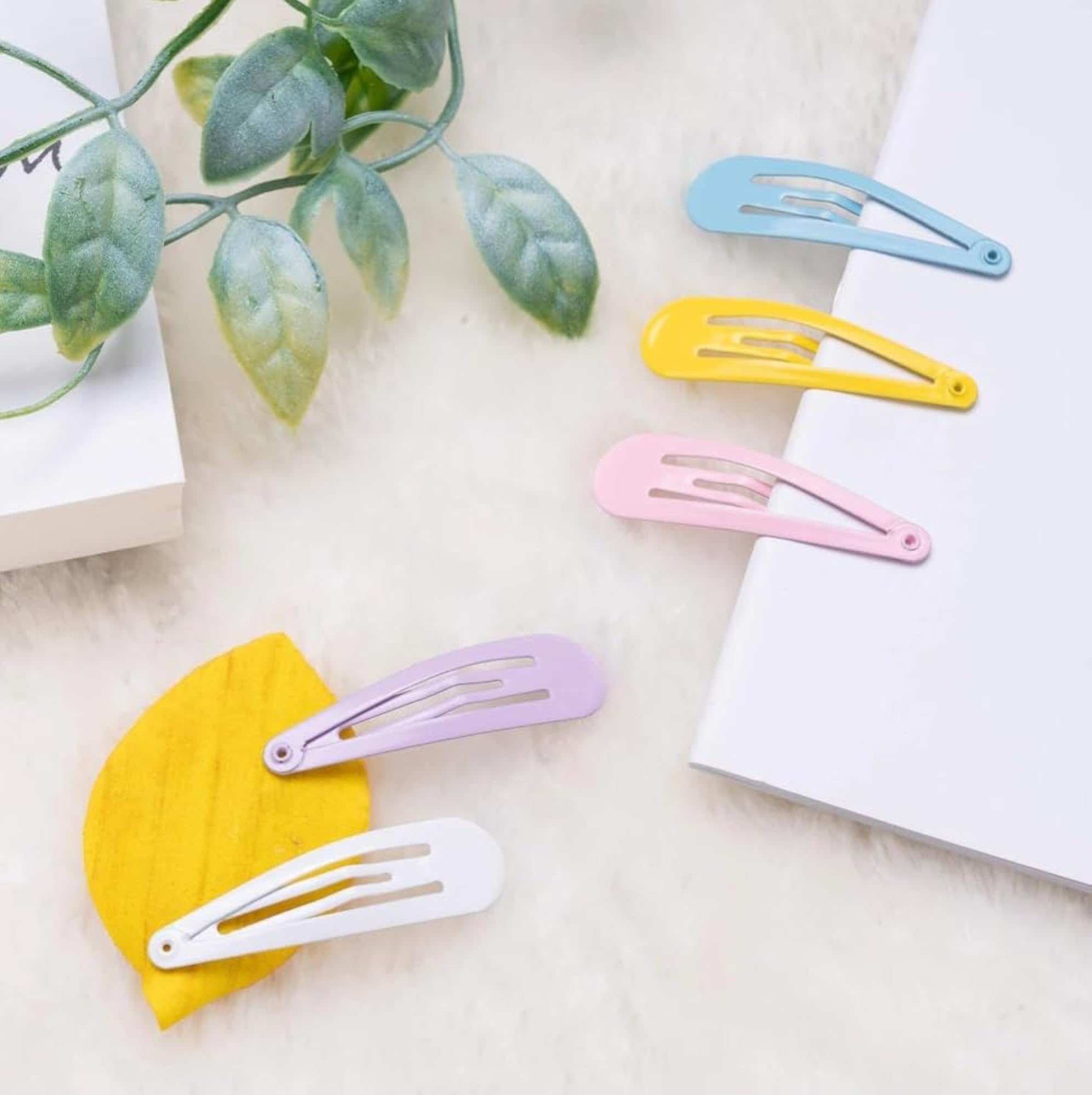 Pack of 10 Pastel Tic Tac Hair Clips for Kids and Teens