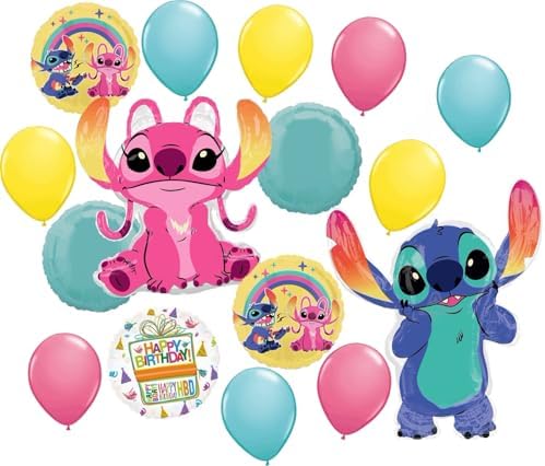 Anagram Stitch Girl Theme Birthday Party Foil and Latex Balloon D...