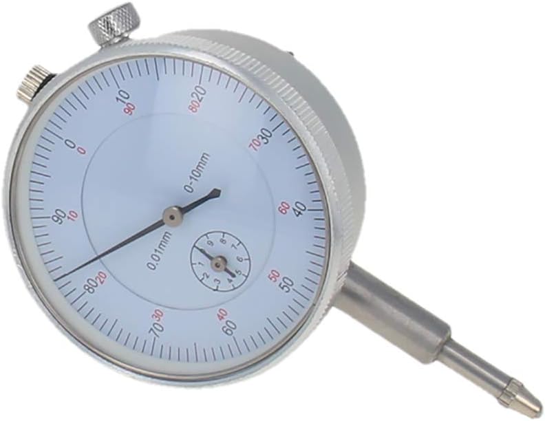 Utoolmart Dial Indicator with Lock 0-10mm 0.01mm Accuracy Metric Metal Precision Measuring Tool for Machinist Engineer 1pcs
