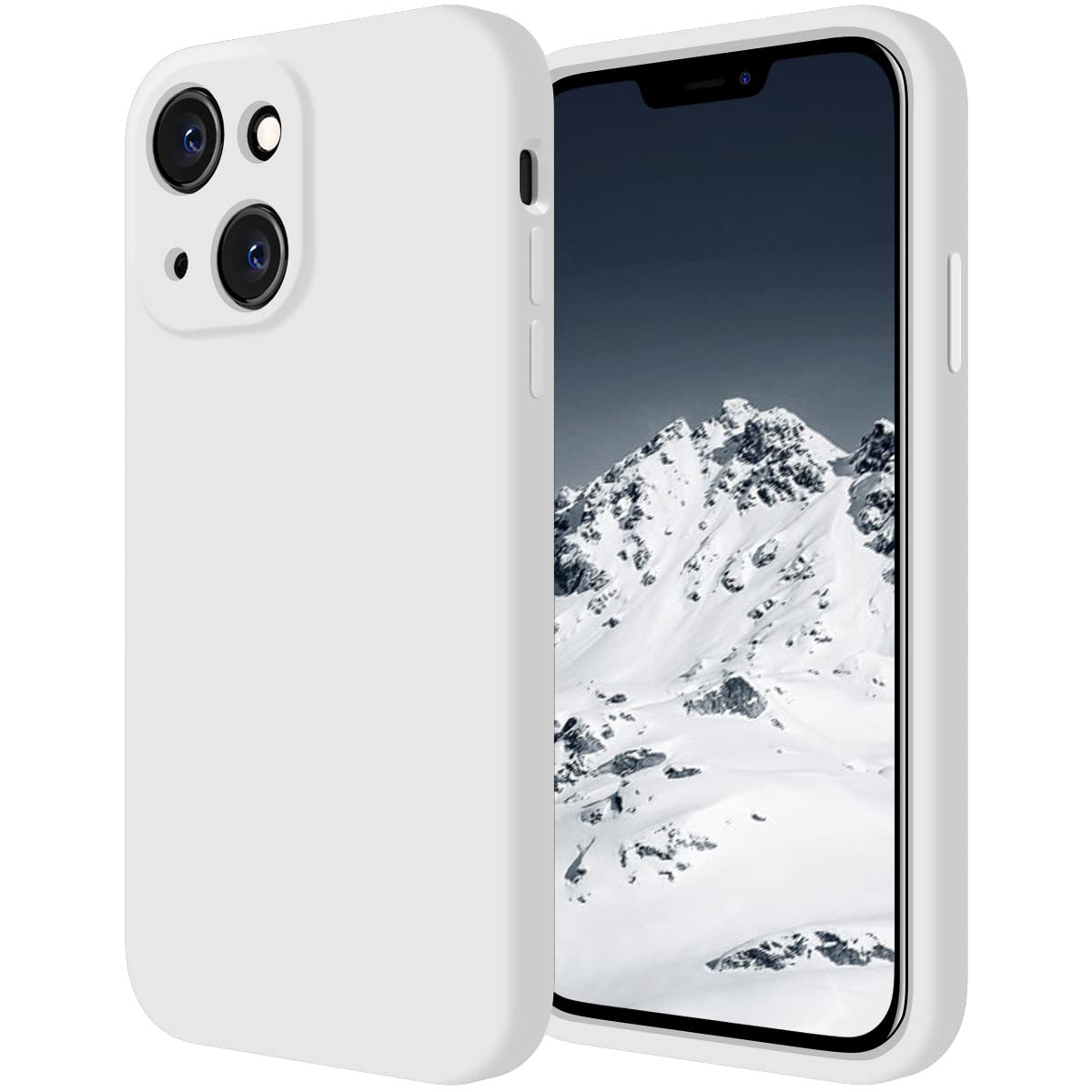 Cordking Designed for iPhone 13 Case Silicone Full Cover Enhanced Camera Protection Shockproof Protective Phone Case with Soft