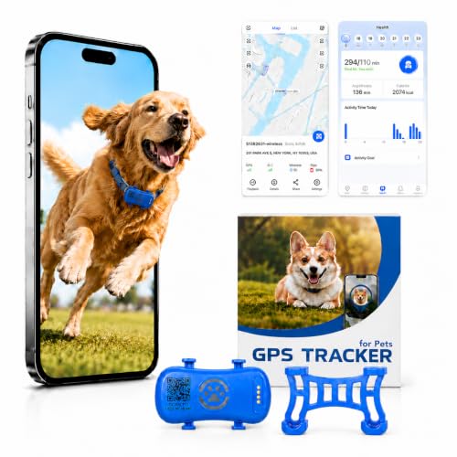 GPS Tracker for Dogs and Large Cats, 4G LTE Pet Collar Tracker