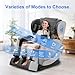 Massagesessel, Ganzkörper-Massagesessel mit Zero-Gravity, 14 Rollen und 8 Komfort-Airbags, Mit Heizfunktion für Taille und Beine Fußmassage, Bluetooth-Player und 2-in-1 Touchscreen (Hellgrau)