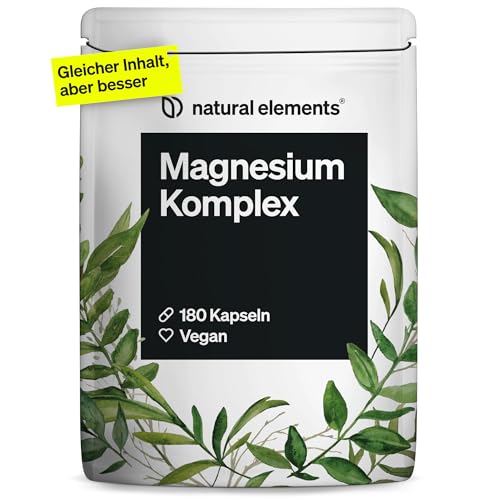 Magnesium Komplex - nachhaltige Beutelverpackung, zu >98% recyclingfähig - Premium: Aus 5 hochwertigen Verbindungen - 400mg elementares Magnesium pro Tagesdosis - Laborgeprüft, vegan, hochdosiert