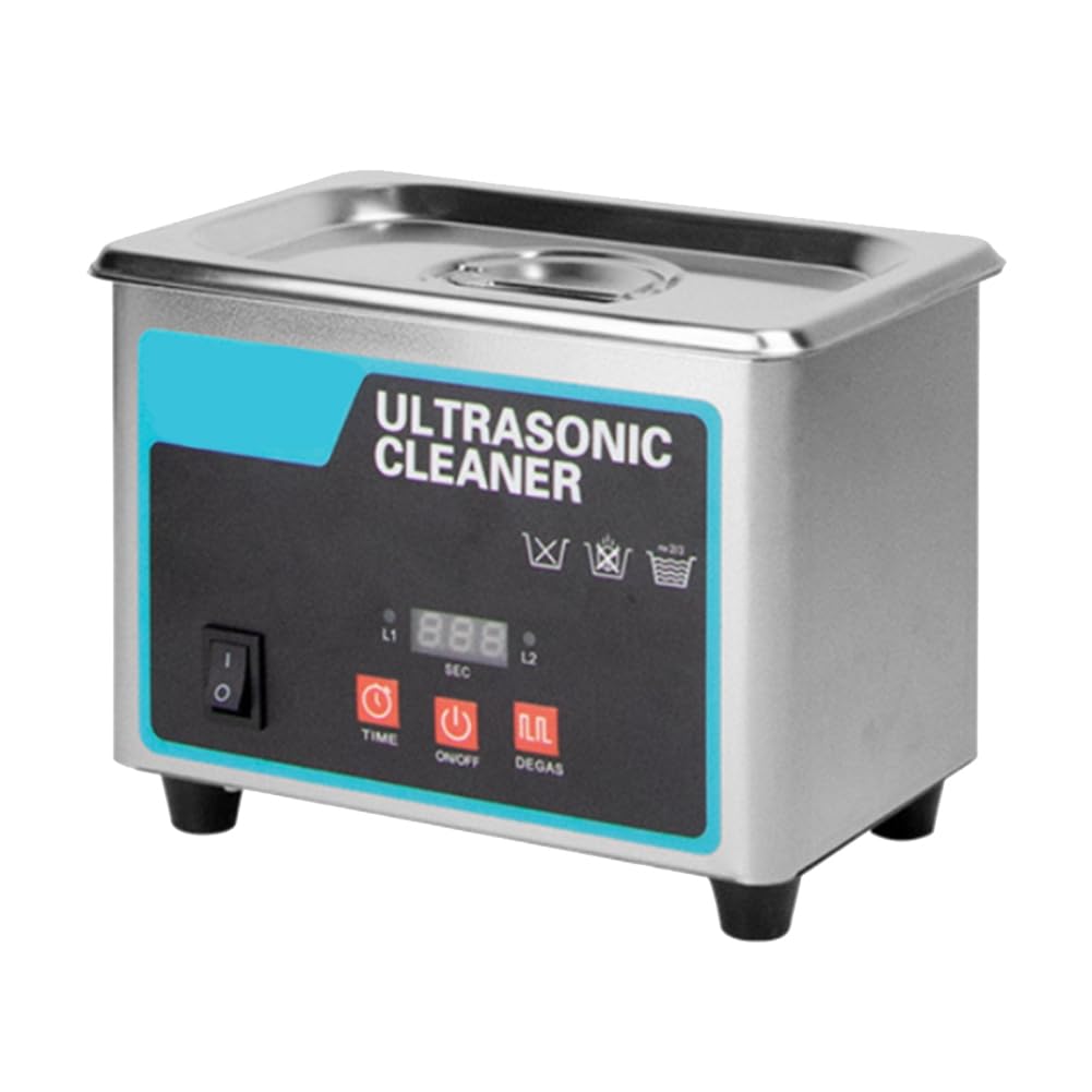 Limpiador ultrasónico de 0.8L con perilla analógica y tanque de acero inoxidable de grado 304