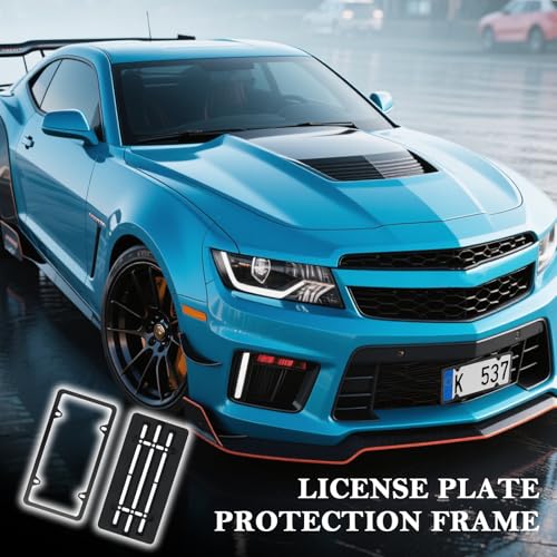 Licence Plate Frame Holder,Practical No Drill Front License Plate Bracket for License Plates Fixing,Universal Front Licenses Plates Mount Car Accessories with Screwed