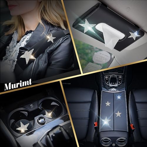 Image of 4Pcs Bling Silver Star Rhinestone Stickers Car Stickers and Decals for Women Bling Car Accessories Mobile Phones Tablets Computers Notepads Water Cups Stickers Decals and Decorations