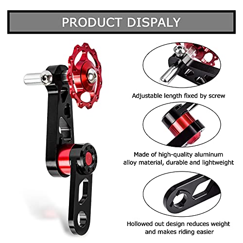 Psler Chain Guide Bike Fixed Single Speed Aluminum Chain Tensioner With Derailleur Hang Bike Chain Guide For Folding Bicycle Cycling Tool Replacement Accessories Red #TOP2