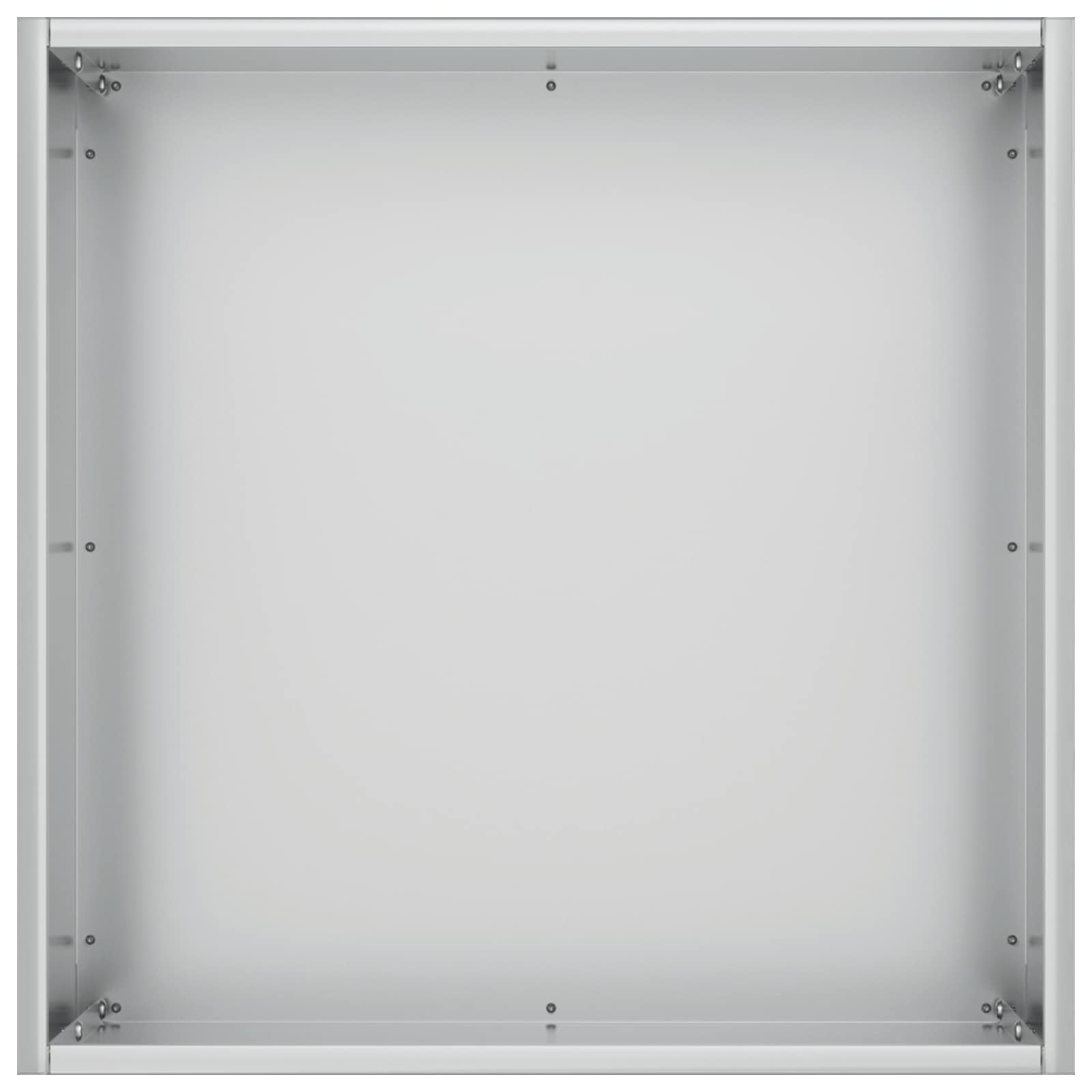 Fioriera in acciaio argentato, 45 x 45 cm, 2 pezzi | Resistente alle intemperie, effetto patina vintage, robusto, per giardino, balcone, terrazza, facile da montare