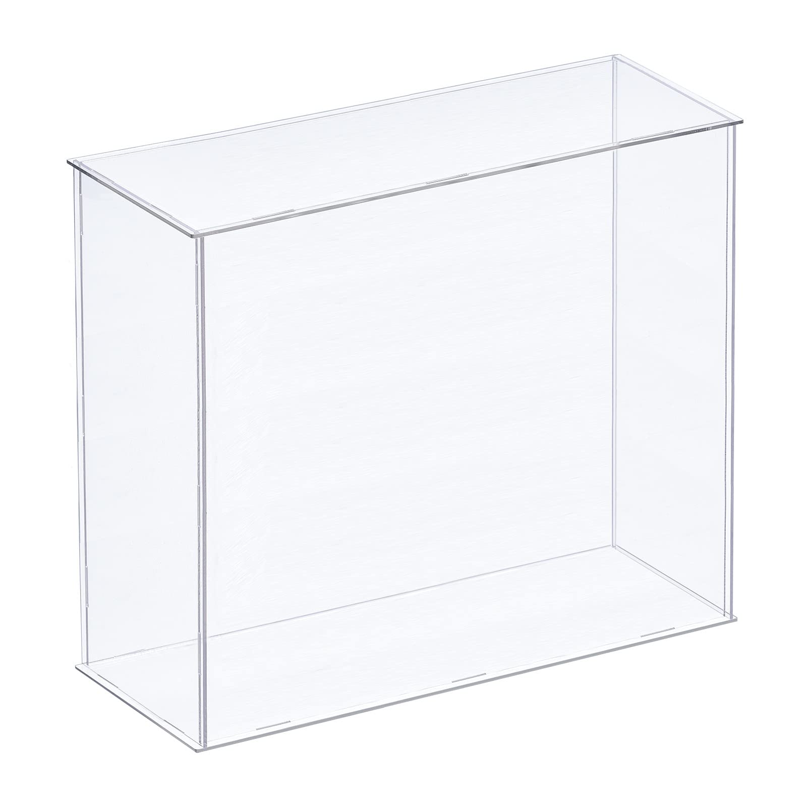 MECCANIXITY Vetrina acrilica Scatola di plastica Scatola di immagazzinaggio del cubo Trasparente Assemble Vetrina antipolvere 12.2x4.3x10 pollici per oggetti da collezione