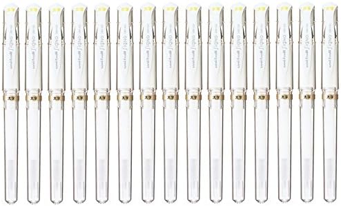 Uni-Ball Signo Broad Point Gel Impact Pen White Ink, 3 pens per Pack (japan import) [Komainu-Dou Original Package] (5, DESIGN 1)