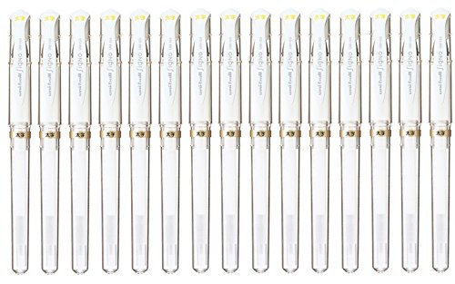 Signo Broad Point Gel Impact Pen White Ink, 3 pens per Pack (japan import) [Komainu-Dou Original Package] (5, DESIGN 1)