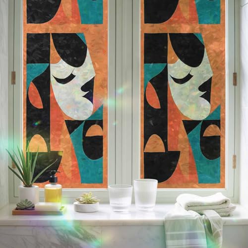 Película decorativa para ventana con efecto arcoíris 17.7" x 39.3" (2 piezas) miniatura 3