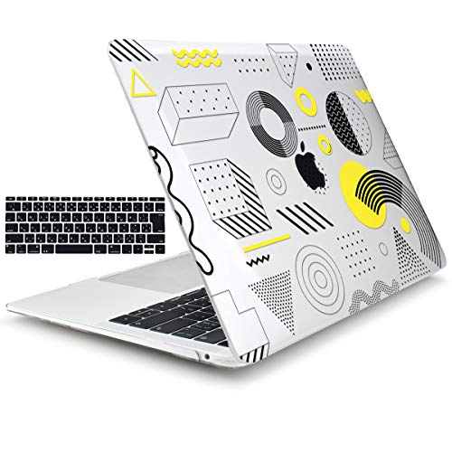 TwoL MacBookの12インチケース日本語キーボードカバー 2015年から2017年マックブックのMacBook 12インチのRetinaデイスプレイA1534クリア排気口ハードケース