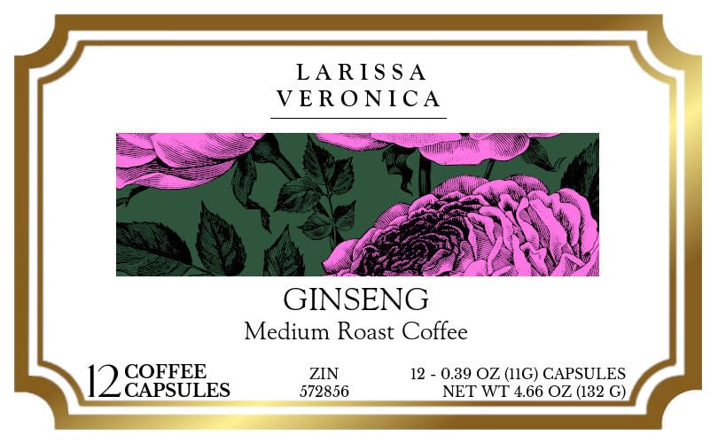 Ginseng Medium Roast Coffee (Single Serve K-Cup Pods) (Gourmet, Naturally Flavored, Whole Coffee Beans) (12 pods, ZIN: 572856) image 4
