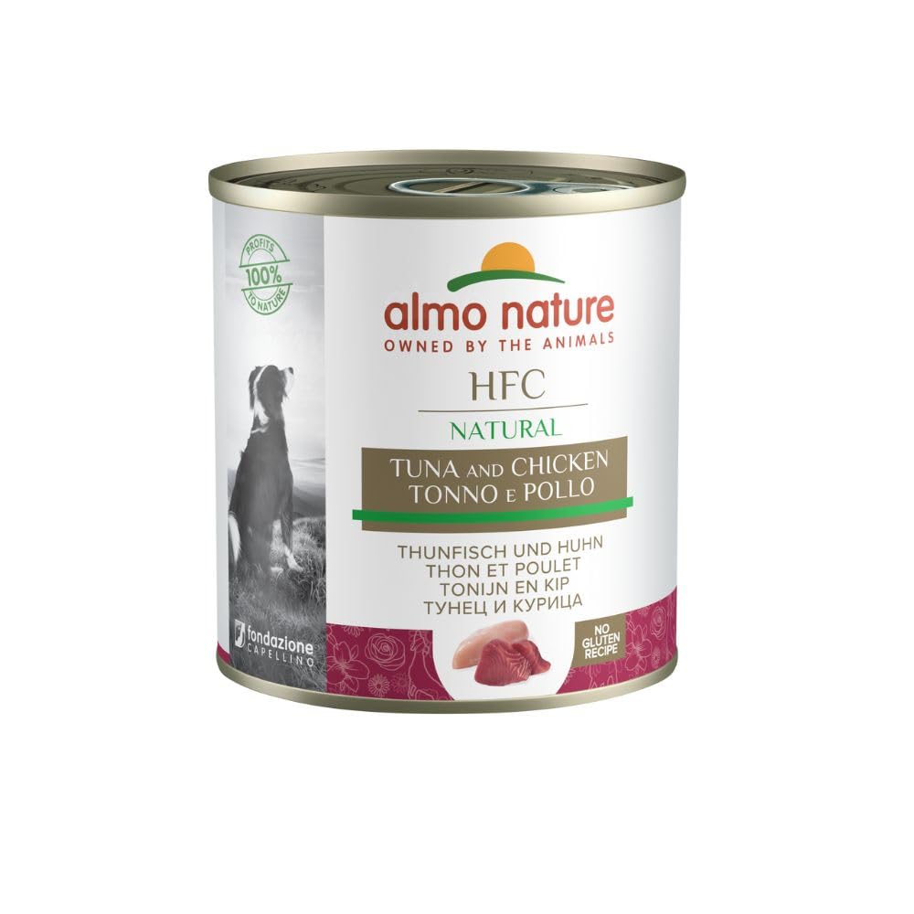 almo nature UK Classic Dog With Tuna and Chicken (12 x 290 g), Transparent, 580 g (Pack of 6)