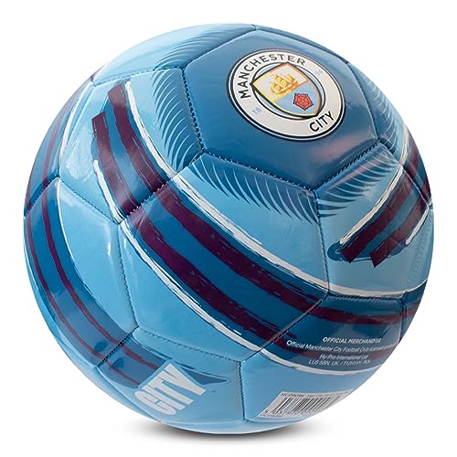 Hy-Pro Manchester City Cyclone - Balón de fútbol con Licencia Oficial | Man City, Talla 5, Entrenamiento, Partido, mercancía, Coleccionable para niños y Adultos, Azul/Blanco - imagen 5