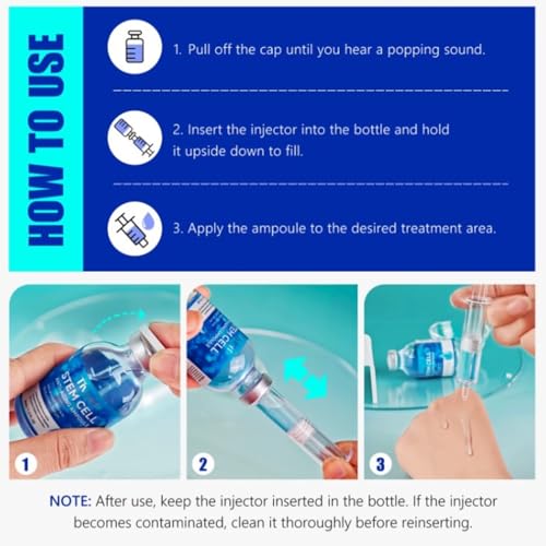 ActivePur Anti-Aging Ampoule Stem Cell Serum for Wrinkle Reduction, Brightening, Hydration and Skin Firming (1.2 Fl Oz)