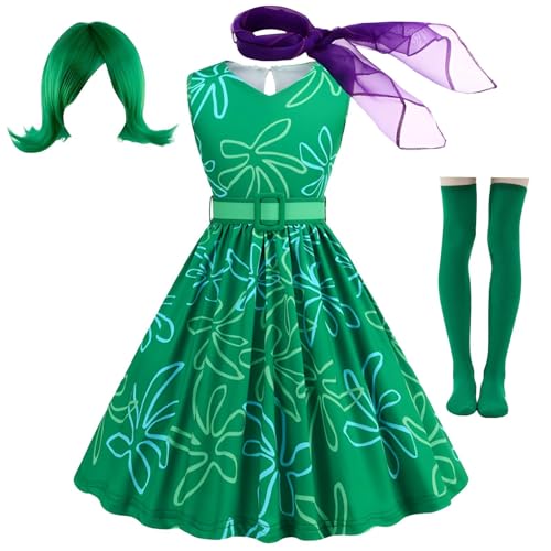Disfraz verde Disgust para niña 3-4 años miniatura 1