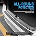 TNAIYH Car Rear Bumper Protector Guard, 41 x 3.4 inches Anti-Scratch Non-Slip Trimmable Vehicle Trunk Door Sill Guard Strip, Automotive Exterior Accessories, Universal for SUV RV Truck (Black)
