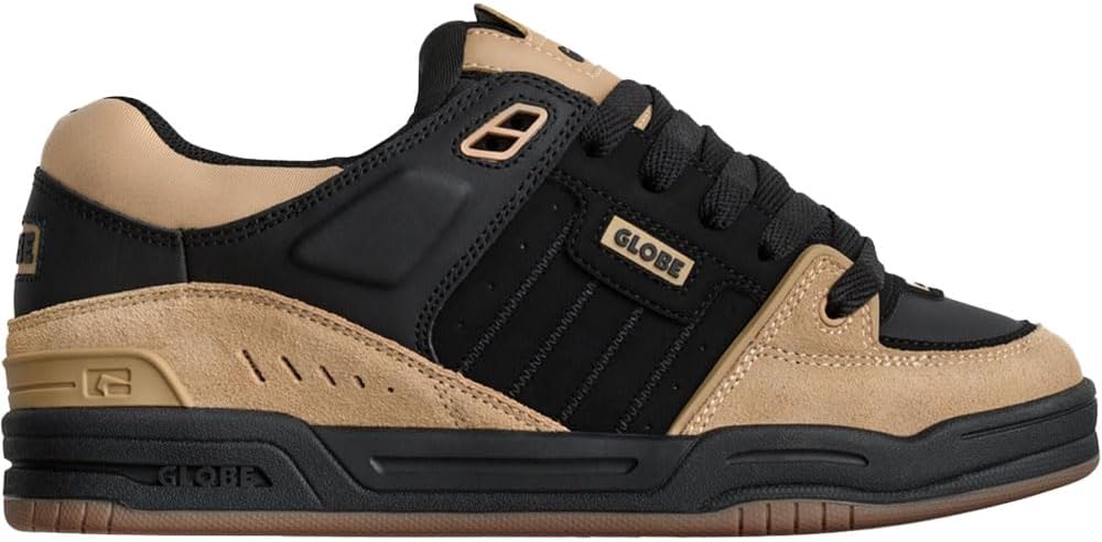 Globe Men's Fusion Skate Shoe, Black/Dune, 7.5