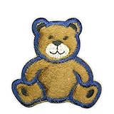 Altotux Cute Fuzzy Furry Brown Teddy Bear Plush Embroidered Motif Applique DIY Sewing Craft Supplies Iron on Patch By Piece
