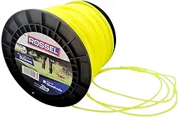Rossel Fio de Nylon para Roçadeira, 3mm Quadrado, 2kg, 220m, Amarelo
