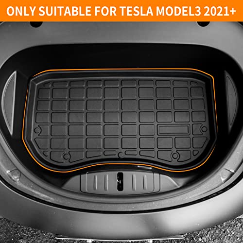 Bomely Fit 2021 2022 2023 Tesla Model 3 Floor Mats Trunk Mats Frunk Mat Rear Storage Trunk Liner Tpe Cargo Liners All Weather Tesla Model 3 Accessories (Set Of 6 Mats 2021+) #TOP3