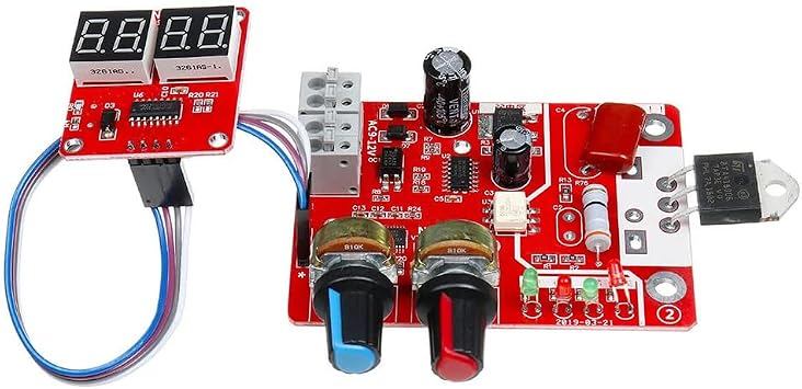 Digital Spot Welder Time Controller DIY Single Pulse Adjustable Ammeter Welding Control Panel Accessory Spare Parts, 40A