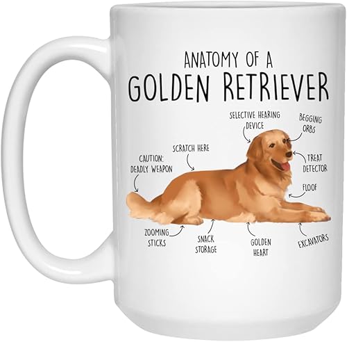 GreenStar Gifts Divertida taza de café Golden Retriever, lindo regalo Golden Retriver, amante de los perros, regalo para ella, él, Golden Retriever