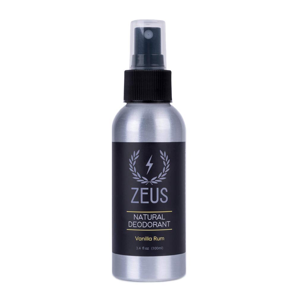 ZEUS Natural Body Deodorant Spray for Men, Aluminum-Free, Vegan-Friendly, Skin-Nourishing with Safflower Oil, Gentle & Safe for All Skin Types (Made