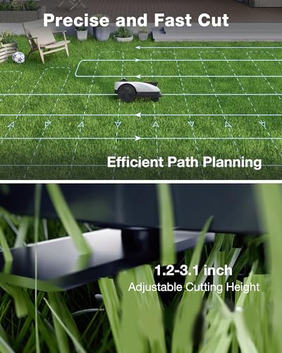 ECOVACS Goat O1000 LiDAR PRO Robot Lawn Mower, Wire-Free Mapping with LiDAR Navigation, AI Obstacle Avoidance, Smart Edge Mowing, App Control, for Lawns Up to 1/4 Acre - Image 5