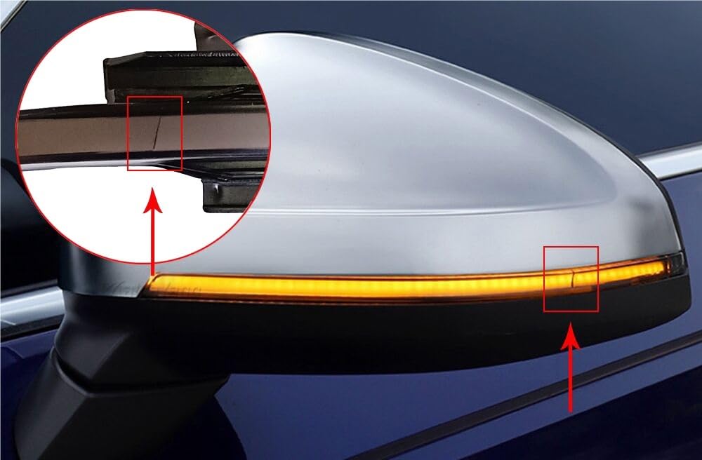 SYLTER Intermitentes AutomóViles Luz LED Dinámica Espejo Intermitente 2 Piezas para A1 8X 2011-2017 Accesorios Coche Intermitente Espejo Lateral
