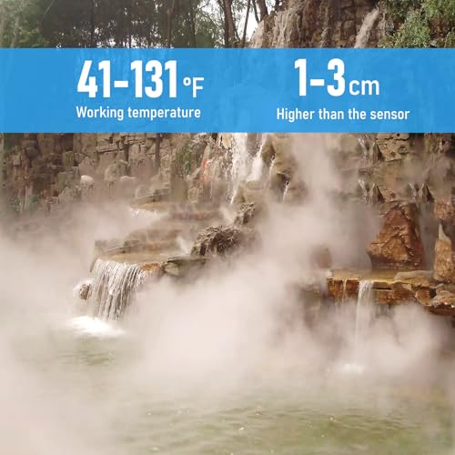 MUALROUS 6 Kopf Ultraschall Nebelmacher Fogger mit 5.5L Schwimmer Teich Fogger Halloween Mister Fogger 250W Leistung Wasserdicht Ultraschall Mister Nebel Luftbefeuchter Gemüsekonservierung Landschaft