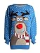 Forever Unisex Rudolph Print Snowflake Knitted Pom Pom Jumper