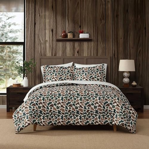 Eddie Bauer Teal Camo Reversible Comforter Set