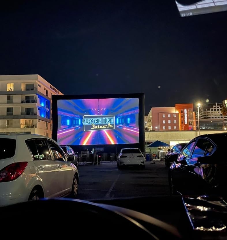 Miniatura 9 de Pantalla de proyector inflable, pantalla de película inflable de 30 pies, proyector al aire libre, diseño de una sola pieza fácil de instalar,