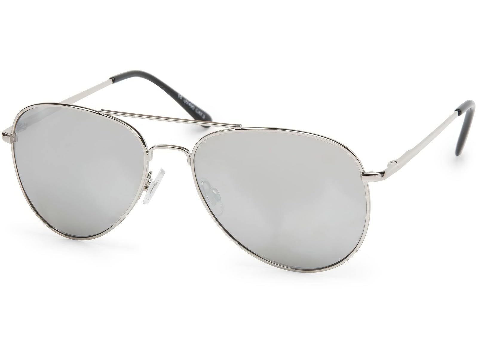 styleBREAKER Unisex Aviator Sunglasses Polycarbonate Lenses, Metal Integral Frame with Spring Hinge 09020037